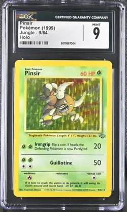 CGC 9 PINSIR 9 JUNGLE HOLO POKEMON MINT - Image 1