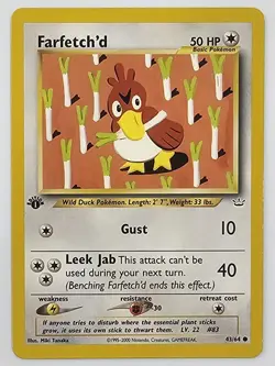 Farfetch'd 43/64 1st Edition Neo Revelation 2001 Pokemon - Image 1