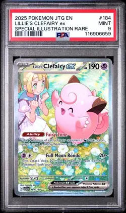 2025 POKEMON JTG EN-JOURNEY TOGETHER #184 LILLIE'S CLEFAIRY ex PSA 10 - Image 1