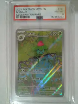 2023 Pokemon Mew En-151 #167 Ivysaur Illustration Rare PSA 8 - Image 1