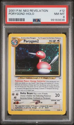 2001 Pokemon Neo Revelation #12 Porygon2-Holo PSA 8 - Image 1