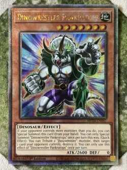 YuGiOh DINOWRESTLER PANKRATOPS Quarter Century Secret Rare MP24-EN047 - Image 2