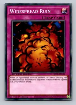 2020 Yugioh Trap Card Widespread Ruin SBCB-EN122 1st Edition Common - Image 1