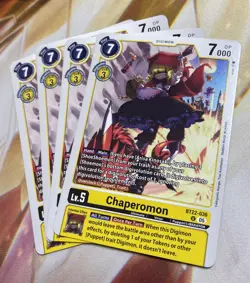 Digimon Card Game Chaperomon BT22-036 U Cyber Eden Playset Of 4 - Image 1