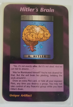 Hitler's Brain Card INWO Illuminati New World Order Game Rare Card - Image 1
