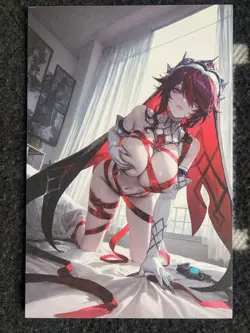 Matchmaker 2 Spicy Waifu NSFW A5 Size Card Board Rosaria Genshin Impact Ribbon - Image 1