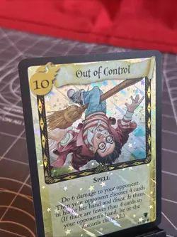 Vintage 2001 Harry Potter TCG Out Of Control 19/80 Holo Foil Card NM - Image 2