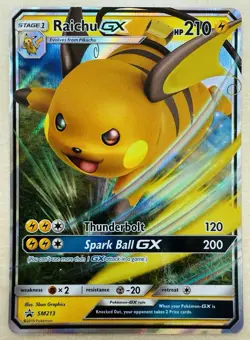 Raichu GX SM213 - Sun & Moon Black Star Promo Holo - Pokemon TCG Card [NM] - Image 1