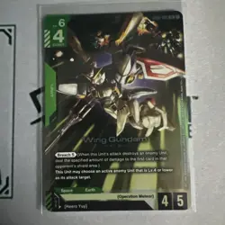 Gundam Card Game ST02-001 LR Wing Gundam - Image 1