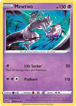 MEWTWO - RARE - BRILLIANT STARS - POKEMON CARD TCG - 056/172 - Image 1