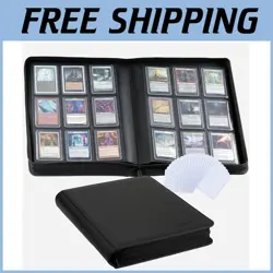 Durable Water-Resistant Trading Card Binder for MTG, TCG & Sports Cards - Black - Image 1