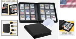 Durable Water-Resistant Trading Card Binder for MTG, TCG & Sports Cards - Black - Image 2