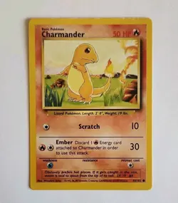 Charmander 46/102 - Base Set Pokemon Card 1999 - LP - Image 1