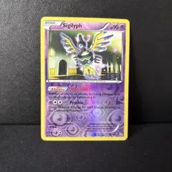 Pokemon Card Sigilyph 52/124 BW Dragons Exalted Reverse Holo Rare Near Mint - Image 1