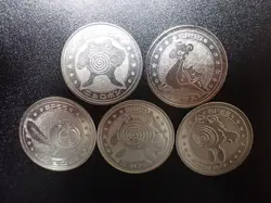 Pokemon Card Meiji Promo Battle Coin x5 Poliwrath Evolutions & Lapras #5460 - Image 1