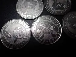 Pokemon Card Meiji Promo Battle Coin x5 Poliwrath Evolutions & Lapras #5460 - Image 5