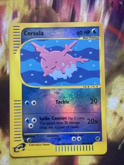 CORSOLA 🌊 EXPEDITION Base Set 102/165 Reverse Holo Pokemon Card LP - Image 1