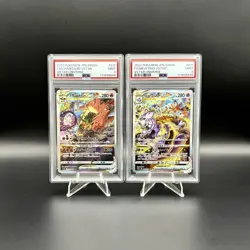 PSA 9 Charizard 212/172 + Mewtwo 221/172 Vstar Sequential Japanese Pokemon Card - Image 1