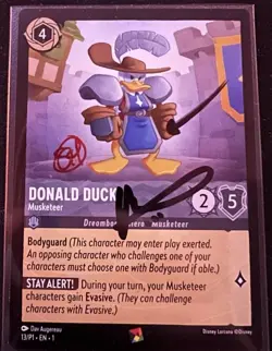 Lorcana Promo Card - Donald Musketeer Game Food 2023 promo card 13/P1 Disney - Image 1
