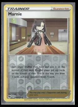 2020 Champion's Path Set Pokemon Card 56 Marnie Reverse Foil NM - Image 1