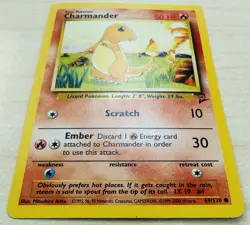 Pokemon TCG Charmander Card #69/130 Base Set 2 Light Play LP Free Shipping - Image 2