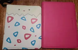 Pokemon togep & Pink Zip Up Card Binder Organizer 25 Sheets Front & Back Usa - Image 1