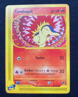 Pokemon TCG Cyndaquil Expedition Base Set, Card 105/165, Regular Common LP - Image 1