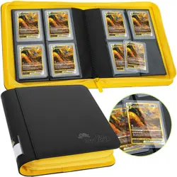 Toploader Binder, Trading Card Binder Storage,128 4 Pocket Top Loader Pokemon... - Image 1