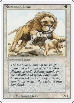 Magic the Gathering ~ MTG ~ 1x Savannah Lions ~ REVISED - Image 2