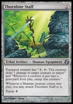 MTG English Thornbite Staff NM Normal Morningtide - Image 1