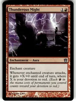 FOIL MTG Thunderous Might Born of the Gods Regular - Image 1