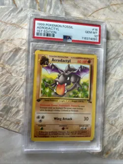 1999 Pokemon Fossil Aerodactyl 1st Edition #16 Gem Mint PSA 10 - Image 1