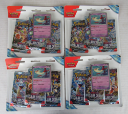 Lot (4) Pokemon TCG Stellar Crown Latias 3-Pack Blisters Sealed LA119 - Image 1