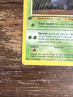 1999 Pokemon #58/64 Oddish 1st Edition Jungle LP - Image 2