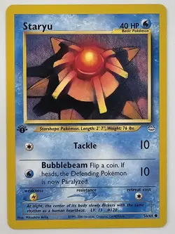 Staryu 56/64 1st Edition Neo Revelation 2001 Pokemon - Image 1