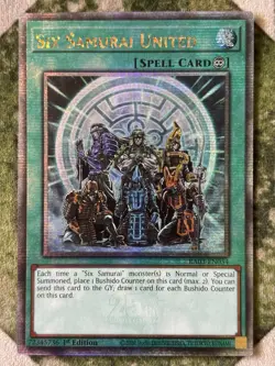 YuGiOh SIX SAMURAI UNITED Quarter Century Secret Rare RA03-EN054 - Image 2