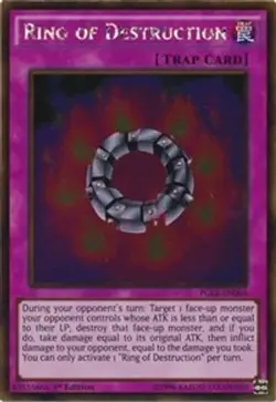 Ring of Destruction - 1st Edition Premium Gold: Return of the Bling LP YuGiOh - Image 1