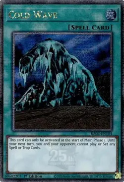 Cold Wave (Quarter Century Secret Rare) - 1st Edition RA03 NM YuGiOh - Image 1