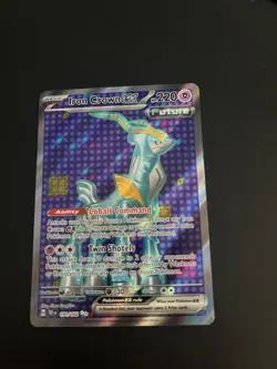 Iron Crown ex 191/162 Temporal Forces Ultra Rare Full Art Pokemon Card Trading - Image 1