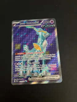 Iron Crown ex 191/162 Temporal Forces Ultra Rare Full Art Pokemon Card Trading - Image 2