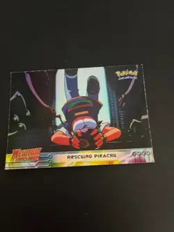 Topps Rescuing Pikachu Holo 30 Mewtwo Strikes Back Pokemon Card Trading Card - Image 1