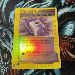 2002 Psychic Cube 01 132/147 Reverse Holo Aquapolis BaseSet WOTC Pokemon Card NM - Image 2