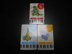 Pokemon Music Musical Note Card x3 Tyranitar Pupitar Larvitar Evolutions #3726 - Image 1