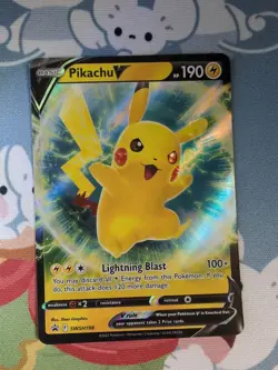 Pikachu V SWSH198 Black Star Promo Holo Pokemon TCG Card NM - Image 1