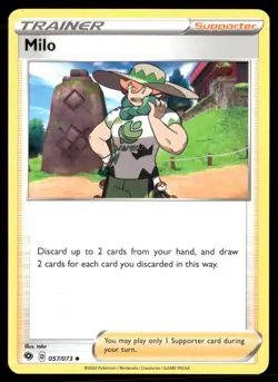 2020 Champion's Path Set Pokemon Card 57 Milo NM - Image 1