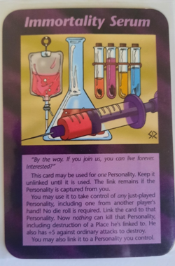 Immortality Serum Card INWO Illuminati New World Order Game Unlimited Rare Card - Image 1