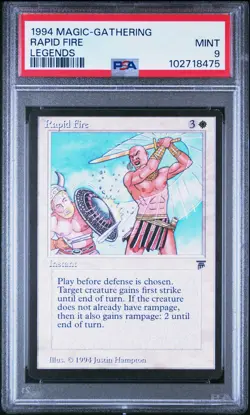 RAPID FIRE Legends PSA 9 Graded Vintage MTG - Image 1