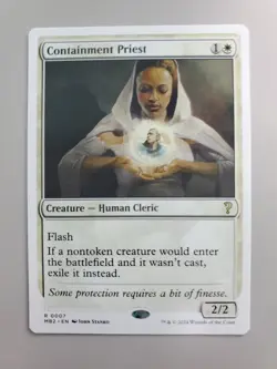 MTG Containment Priest Mystery Booster 2 White Border Rare - Image 1