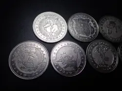 Pokemon Card Meiji Promo Battle Coin x7 Farfetch'd Clefairy etc #5502 - Image 4