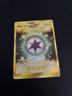 Pokemon Warp Energy Secret 123/111 Sun Moon Crimson Invasion Holo Secret TCG - Image 2